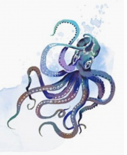 Geschirrtuch Octopus